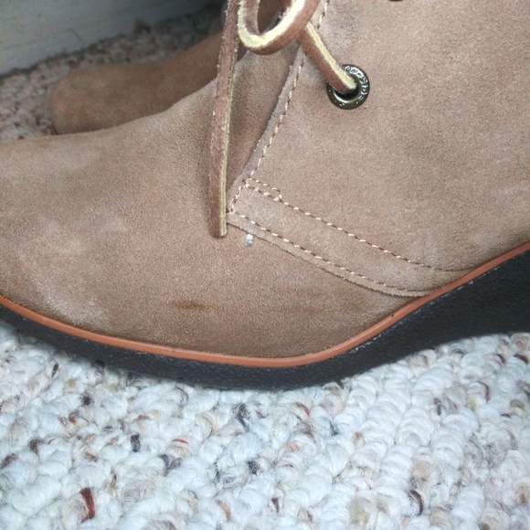 Sperry Harlow Taupe Suede Lace-Up Wedge Bootie - Picture 6 of 14